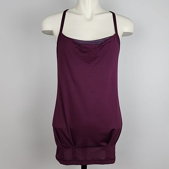 Lululemon C.Y.B Tank Plum Wee Space Plum Built-In Shelf Bra Size 4 - Picture 6 of 14